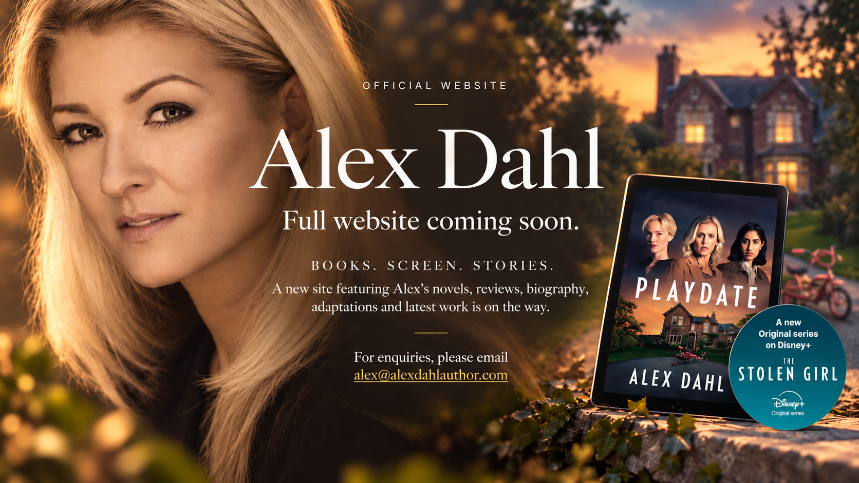 Alex Dahl — official website. Full website coming soon.